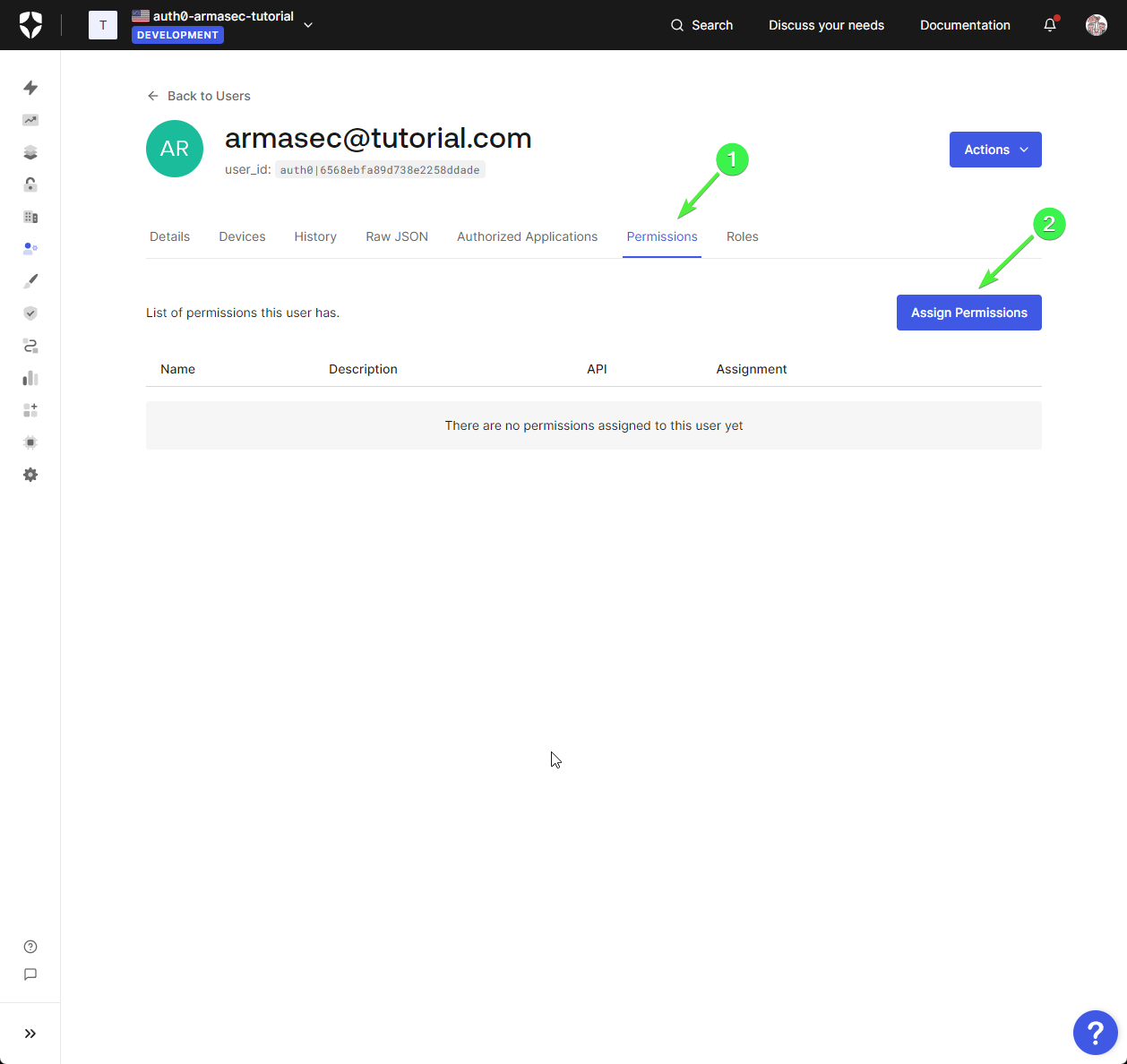 Assign Permissions